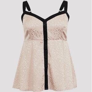 Torrid Cream and Black Camisole